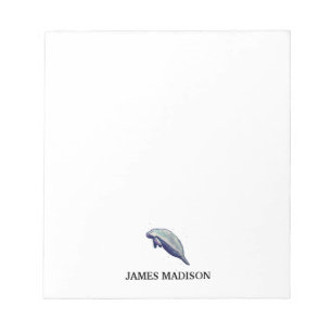 Manatee Monogram Nautical  Notepad