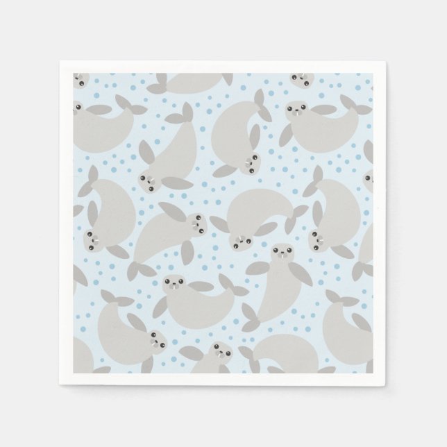 manatee party paper napkins (Front)