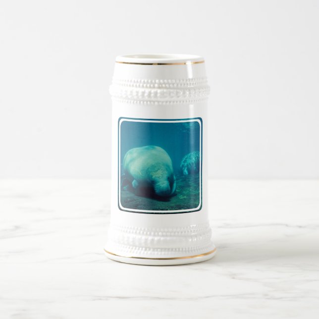 Manatee Photo Beer Stein (Center)
