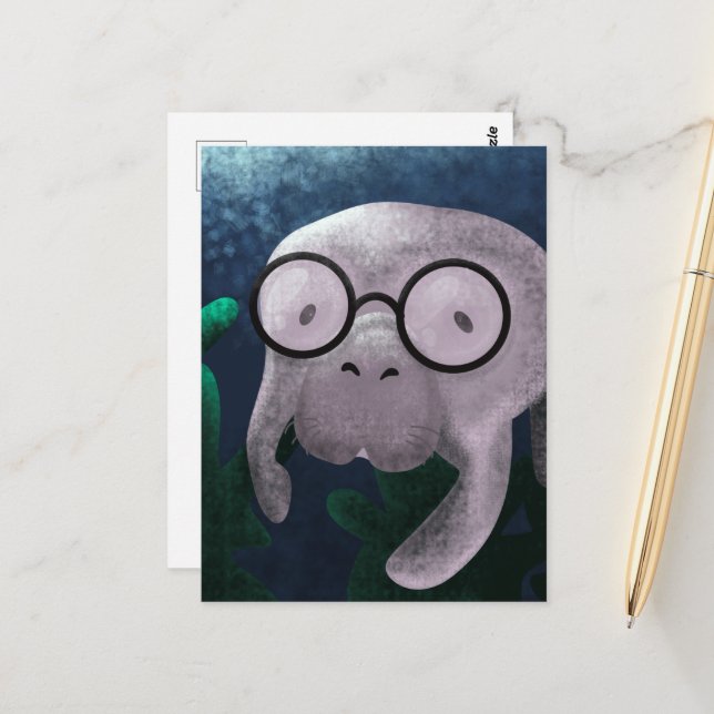 Manatee Postcard (Front/Back In Situ)