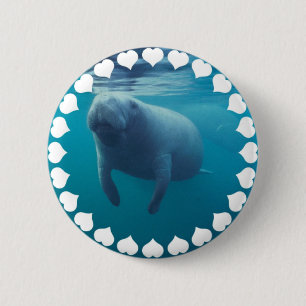 Manatee Round Button