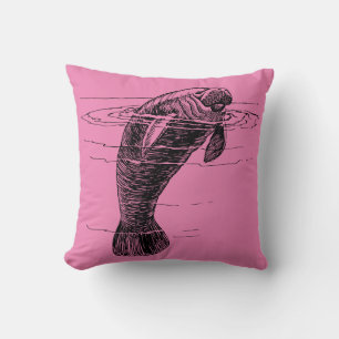 Manatee Throw Pillow