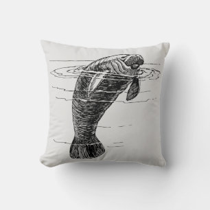 Manatee Throw Pillow