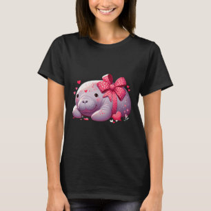 Manatee Valentine Hearts Animal Sea Ocean T-Shirt