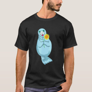 Manatee With Sunflower T-Shirt