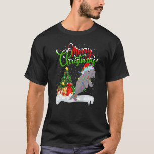 Manatee  Xmas Decorations Santa Manatee Christmas T-Shirt