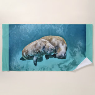 Manatees Beach Towel