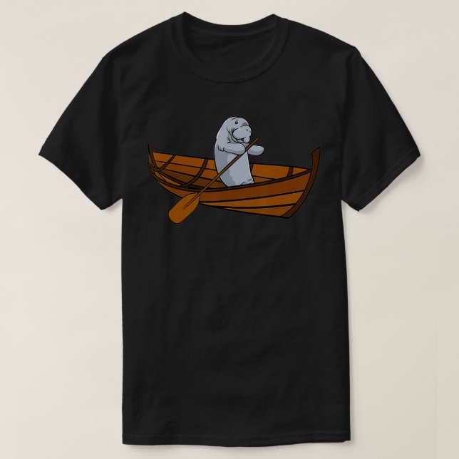 Manatees Dugong Sea Cows Chubby Mermaid Floaty Pot T-Shirt (Design Front)