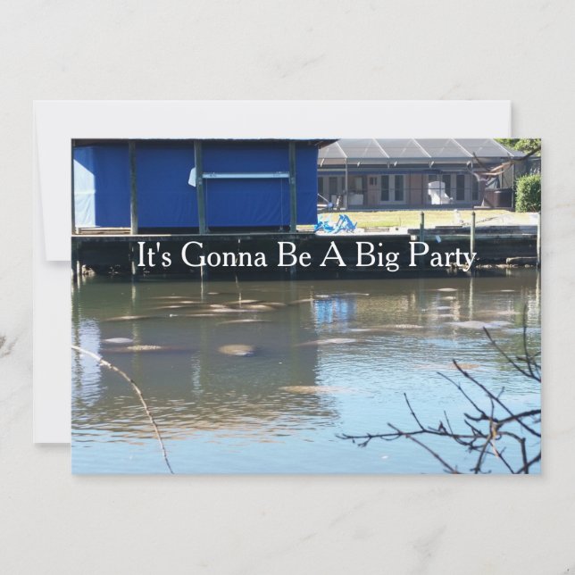 Manatees - It's Gonna Be A Big Party Invitation (Front)