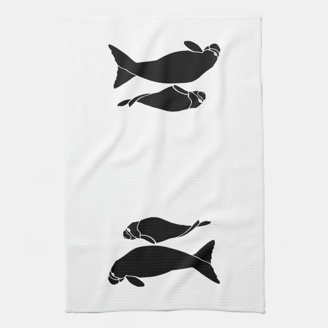 Manatees Kitchen Towel (Vertical)