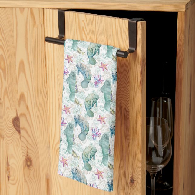 Manatess Kitchen Towel (Thirds Fold)