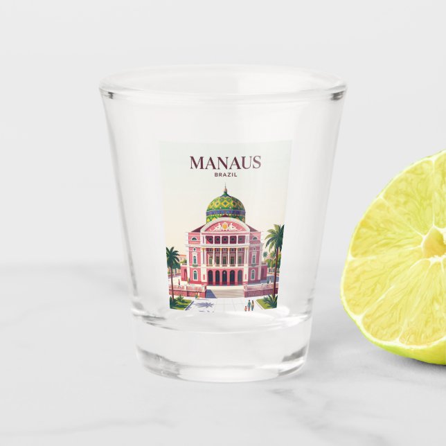 Manaus Brazil Shot Glass (Front)