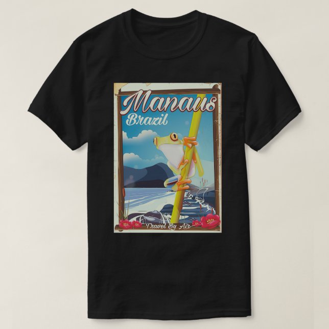 Manaus Brazil vintage travel poster T-Shirt (Design Front)