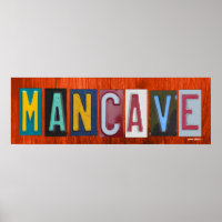 MANCAVE License Plate Art Word Phrase