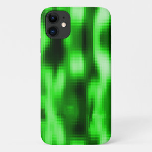 Manchado verde e preto estilo pastilhas de vidro iPhone 11 case