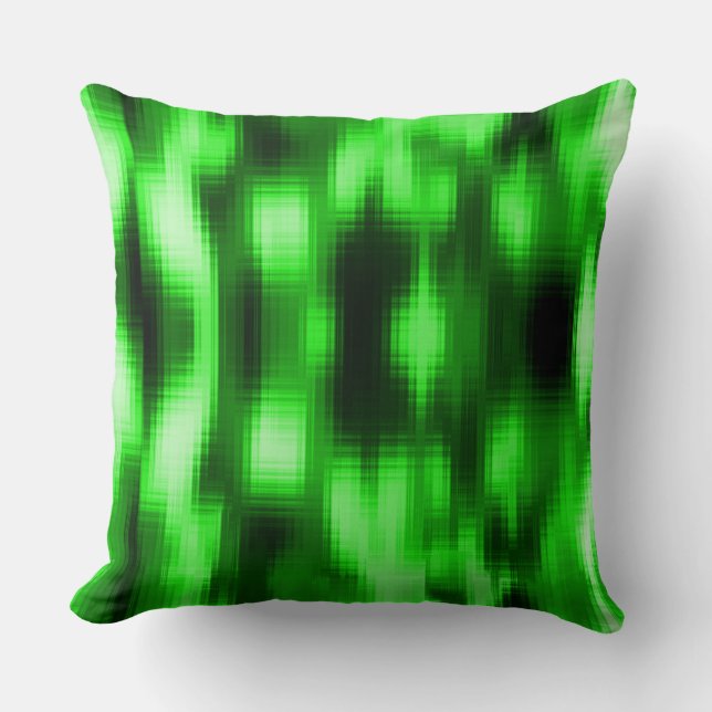 Manchado verde e preto estilo pastilhas de vidro throw pillow (Front)