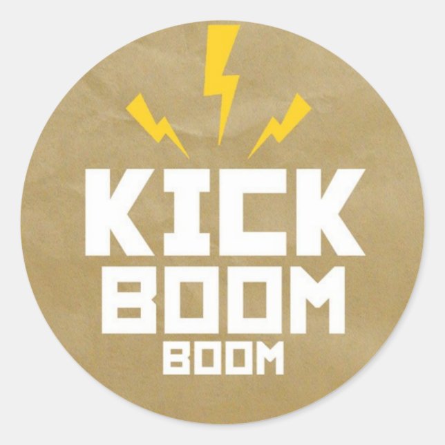 Manche Stickers Kick Boom Boom (Devant)