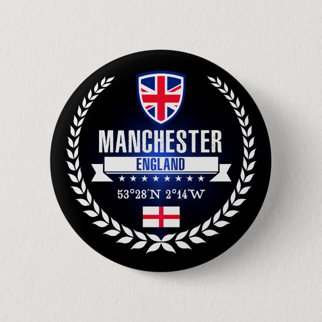 Manchester 2 Inch Round Button (Front)