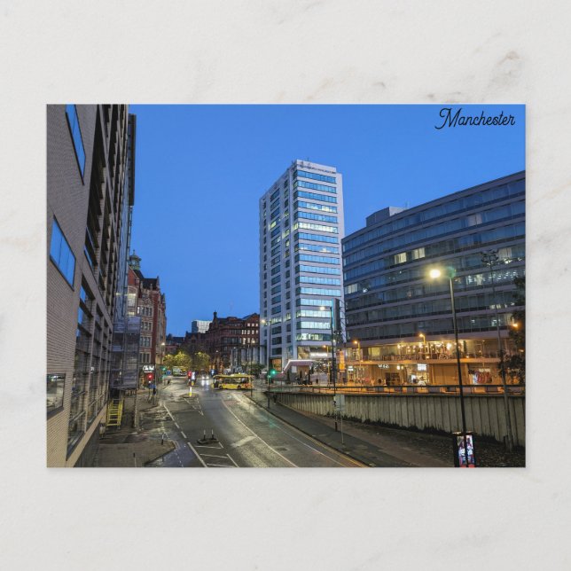 Manchester Blue Hour Postcard (Front)