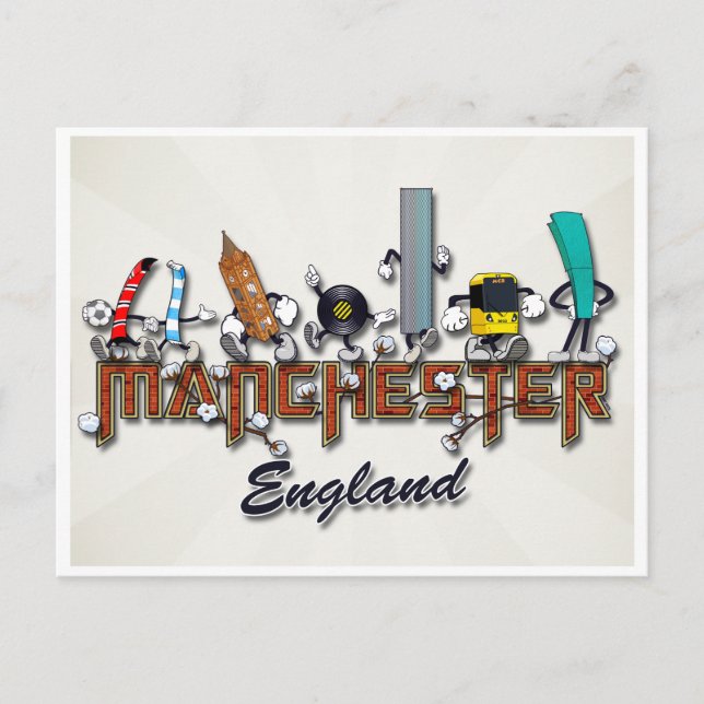 Manchester characters postcard (Front)