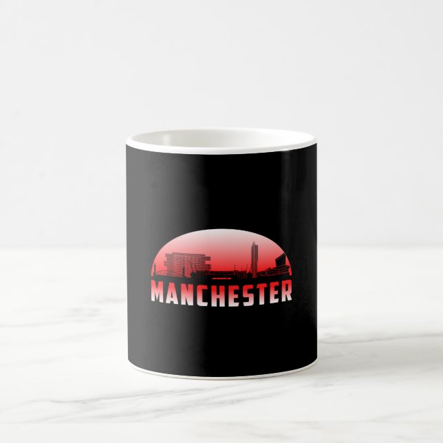 Manchester City Cityscape Skyline Funny Gift Idea Coffee Mug (Center)