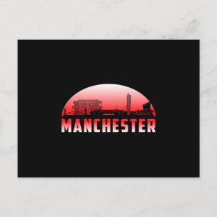 Manchester City Cityscape Skyline Funny Gift Idea Postcard
