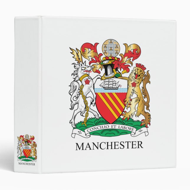 Manchester coat of arms binder (Front/Spine)