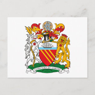 Manchester Coat of Arms Postcard