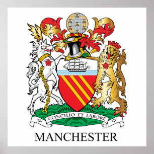Manchester coat of arms poster