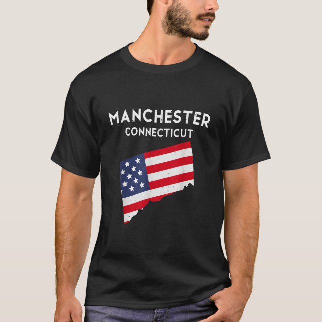 Manchester Connecticut USA State America Travel Co T-Shirt (Front)