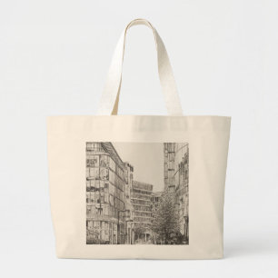 Manchester Deansgate view from cafe.2010 Large Tote Bag