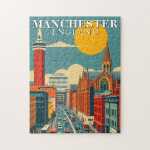 Manchester England Jigsaw Puzzle Vintage Travel UK