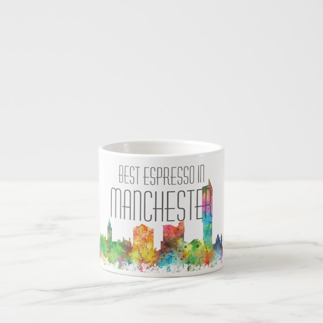 MANCHESTER ENGLAND SKYLINE ESPRESSO CUP (Front)