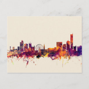 Manchester England Skyline Postcard