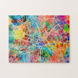 Manchester England Street City Map Jigsaw Puzzle