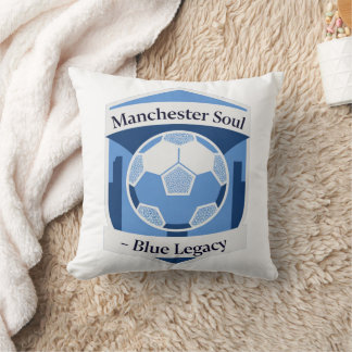 Manchester Heritage Soccer City, Football Gift Throw Pillow
