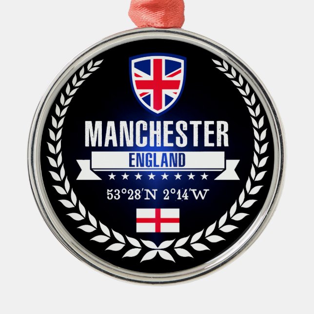 Manchester Metal Ornament (Front)