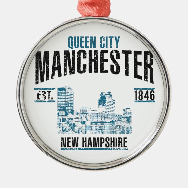 Manchester Metal Ornament (Front)