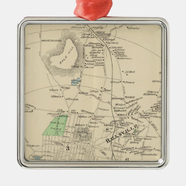 Manchester, NH city, town Metal Ornament (Front)