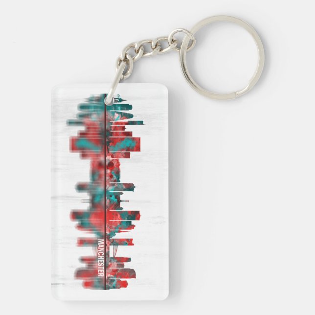 Manchester Skyline Keychain (Back)
