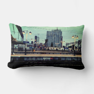Manchester station view lumbar pillow