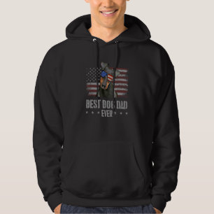 Manchester Terrier Best Dog Dad Ever Retro Usa Ame Hoodie