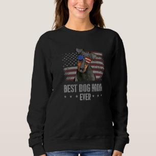 Manchester Terrier Best Dog Mom Ever Retro Usa Ame Sweatshirt