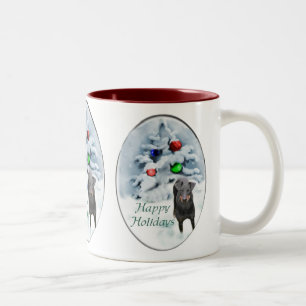 Manchester Terrier Christmas Gifts Two-Tone Coffee Mug