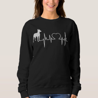 Manchester Terrier Dog Heartbeat Sweatshirt