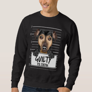 Manchester Terrier Mugshot Guilty Dog Sweatshirt