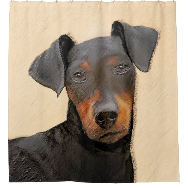 Manchester Terrier Painting Original Animal Art (Front)