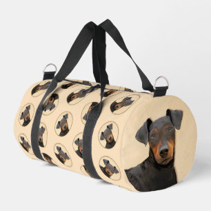 Manchester Terrier Painting Original Animal Art Duffle Bag