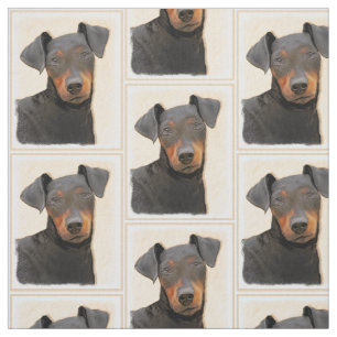 Manchester Terrier Painting Original Animal Art Fabric