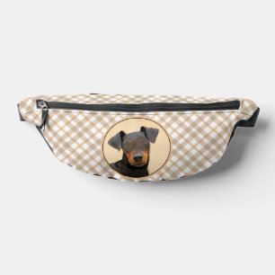 Manchester Terrier Painting Original Animal Art Fanny Pack